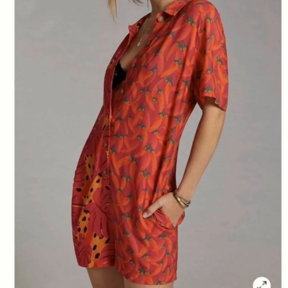 FARM RIO chili pepper romper